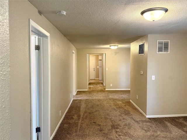 1431 E 19th St, Des Moines, IA 50316 - hallway featuring carpet flooring and a textured ceiling