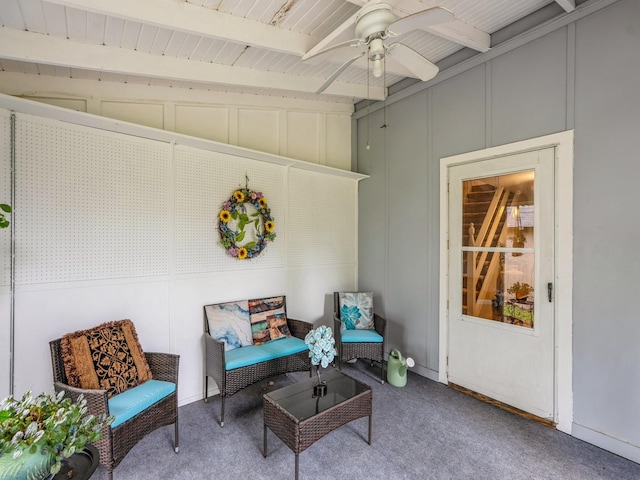 110 E 20th St N, Newton, IA 50208 - view of patio / terrace with a ceiling fan