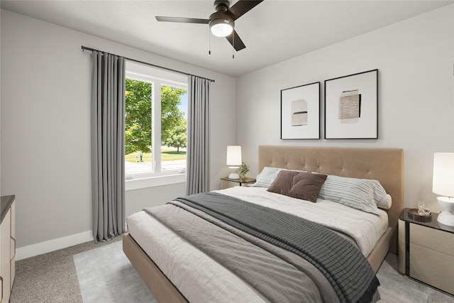 1217 NW Morningside Ct, Grimes, IA 50111 - bedroom featuring light carpet and ceiling fan