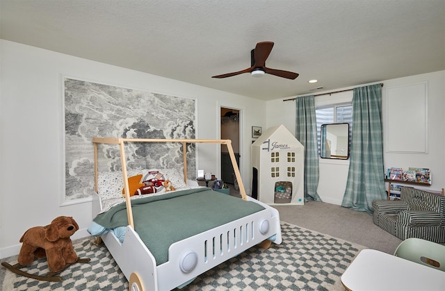 1405 NE Main St, Grimes, IA 50111 - bedroom featuring carpet flooring, ceiling fan, and recessed lighting