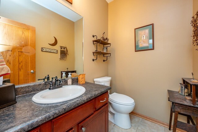 105 Everett Cir, Mingo, IA 50168 - half bathroom featuring vanity and tile patterned flooring