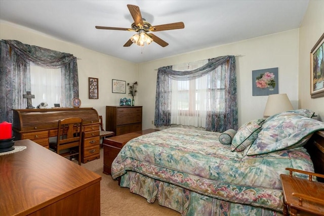 501 N Orchard St N, Brooklyn, IA 52211 - carpeted bedroom featuring a ceiling fan