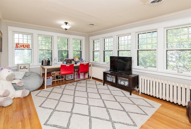 642 Polk Blvd, Des Moines, IA 50312 - sunroom / solarium featuring radiator