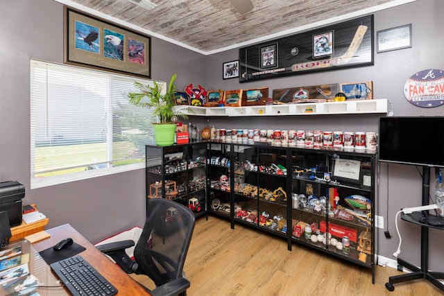 2323 E Porter Ave Unit 36, Des Moines, IA 50320 - office space with wood finished floors and wooden ceiling