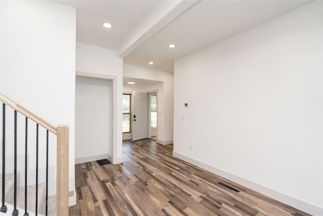 600 S 3rd Ave W, Newton, IA 50208 - entryway featuring recessed lighting, wood finished floors, and stairs