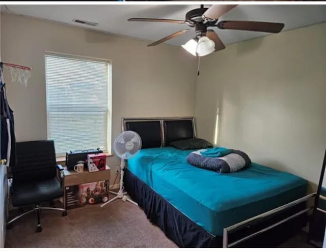1096 Buchanan St, Des Moines, IA 50316 - carpeted bedroom with a ceiling fan