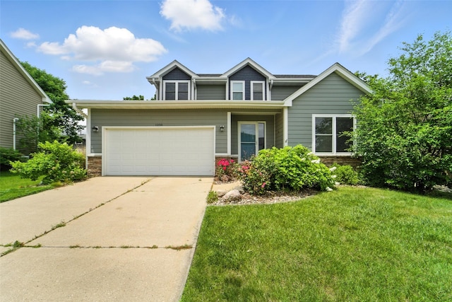 1228 64th St, West Des Moines, IA 50266 - view of front of house featuring concrete driveway and a front lawn