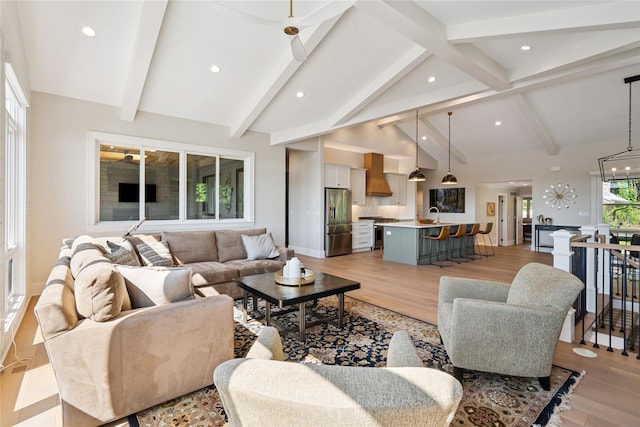 4387 Panorama Dr, Panora, IA 50216 - living area with light wood-type flooring, recessed lighting, and a chandelier