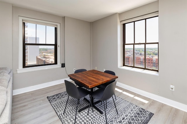 400 Walnut St Unit 901, Des Moines, IA 50309 - dining area with light wood-type flooring and healthy amount of natural light
