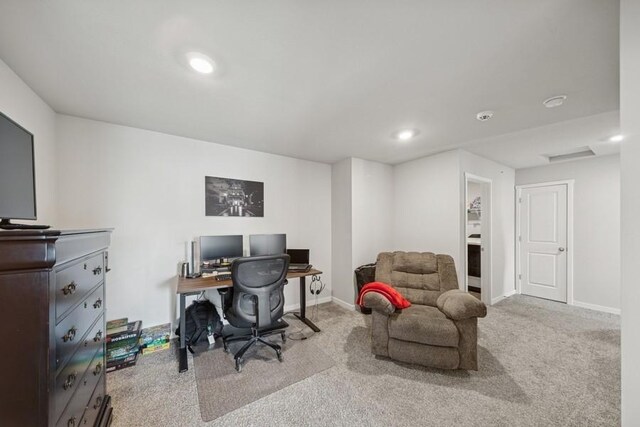 9529 Capstone Ct, West Des Moines, IA 50266 - carpeted office space with recessed lighting