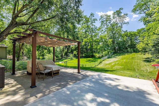 1346 48th St, Des Moines, IA 50311 - view of patio with a pergola