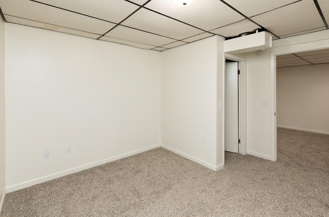424/426 E Leach Ave, Des Moines, IA 50315 - finished below grade area with carpet flooring and a drop ceiling