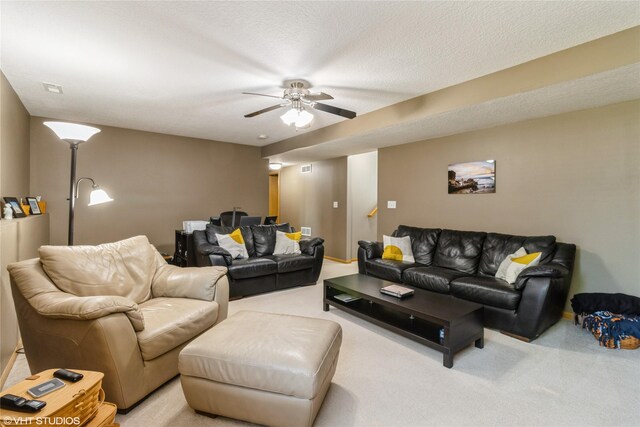 200 Walnut Dr NW, Bondurant, IA 50035 - living area featuring light carpet and ceiling fan