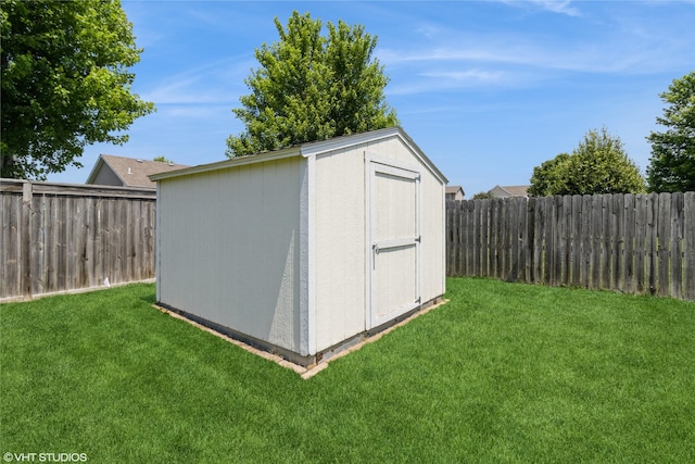 200 Walnut Dr NW, Bondurant, IA 50035 - view of shed with a fenced backyard