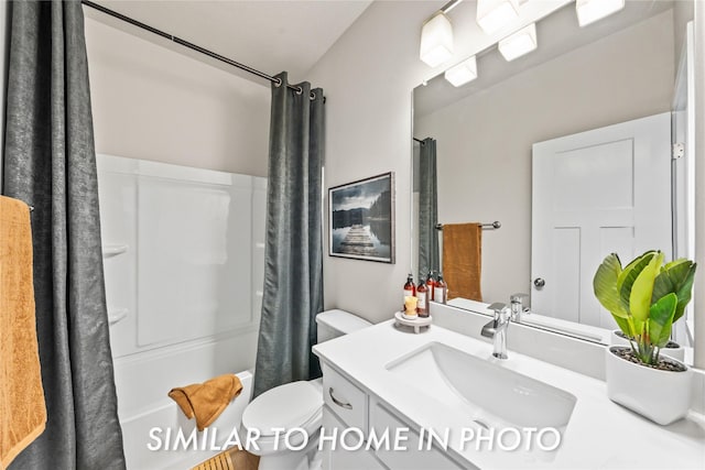 1488 S 91st St, West Des Moines, IA 50266 - full bathroom featuring vanity and shower / bath combo with shower curtain