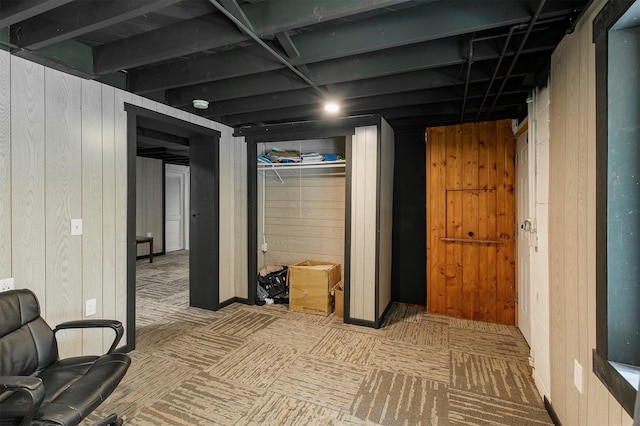 2904 Shadyoak Dr, Des Moines, IA 50310 - finished below grade area with wooden walls