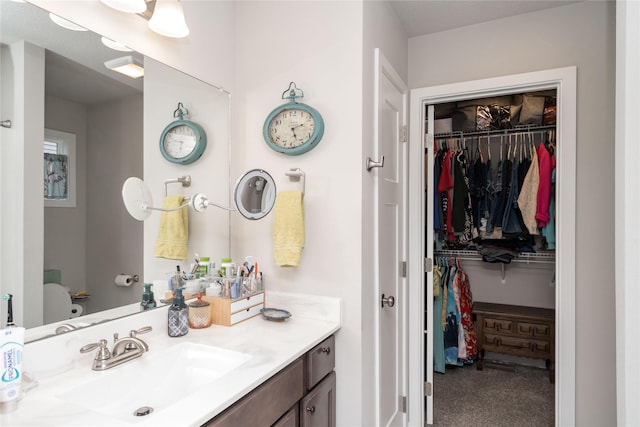 1165 Locust St, Waukee, IA 50263 - bathroom with vanity and a walk in closet