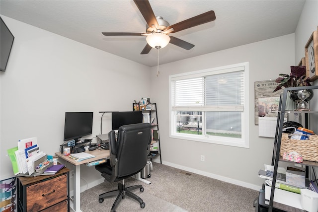 1165 Locust St, Waukee, IA 50263 - office space with ceiling fan and carpet floors