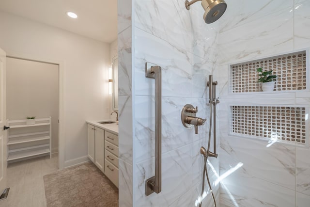 255 S 41st St Unit 171, West Des Moines, IA 50265 - full bathroom with a marble finish shower and vanity