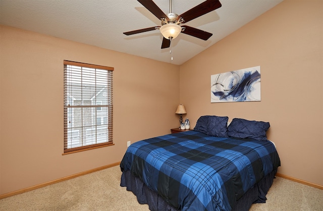 8302 Westown Pkwy Unit 3102, West Des Moines, IA 50266 - carpeted bedroom featuring lofted ceiling and a ceiling fan