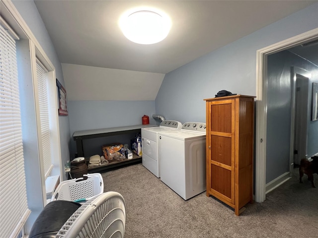 109 E Jackson St, Panora, IA 50216 - laundry room featuring light colored carpet and washing machine and clothes dryer