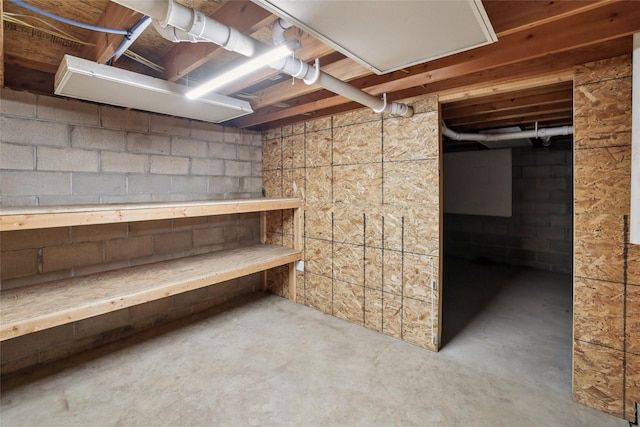 7404 Sioux Ave, Reasnor, IA 50232 - unfinished below grade area featuring concrete block wall