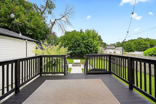 1315 Bundy St, Des Moines, IA 50315 - view of wooden deck