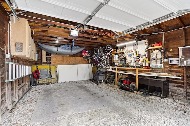 1315 Bundy St, Des Moines, IA 50315 - garage with a workshop area