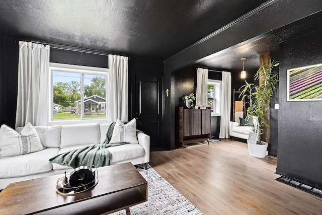1315 Bundy St, Des Moines, IA 50315 - living area featuring wood finished floors