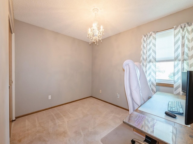 808 SW 2nd St, Stuart, IA 50250 - unfurnished office featuring carpet flooring and a chandelier