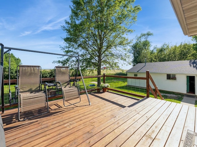 808 SW 2nd St, Stuart, IA 50250 - view of wooden terrace