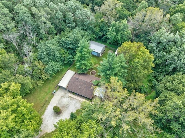 407 E Mckinney St, Runnells, IA 50237 - aerial overview of property's location with a heavily wooded area
