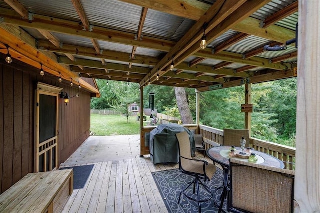407 E Mckinney St, Runnells, IA 50237 - deck featuring a grill