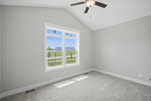 45 NW Alderleaf Dr, Waukee, IA 50263 - unfurnished room featuring carpet floors, ceiling fan, and lofted ceiling