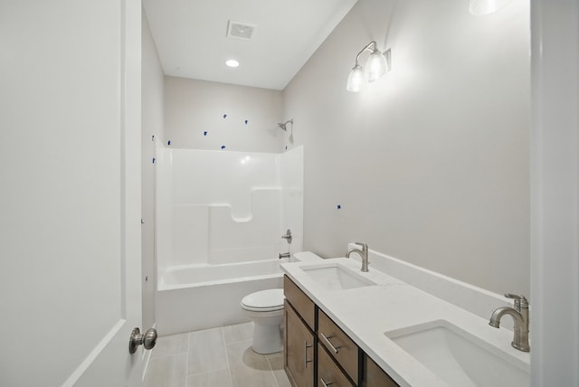 45 NW Alderleaf Dr, Waukee, IA 50263 - bathroom with double vanity,  shower combination, and tile patterned floors