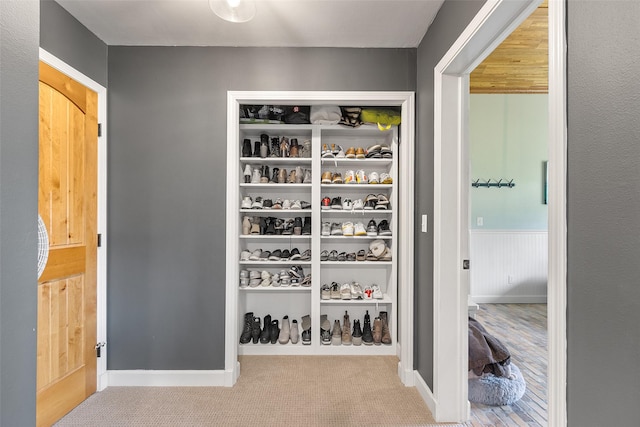 54 Four Winds Dr, Clear Lake, IA 50428 - walk in closet featuring carpet