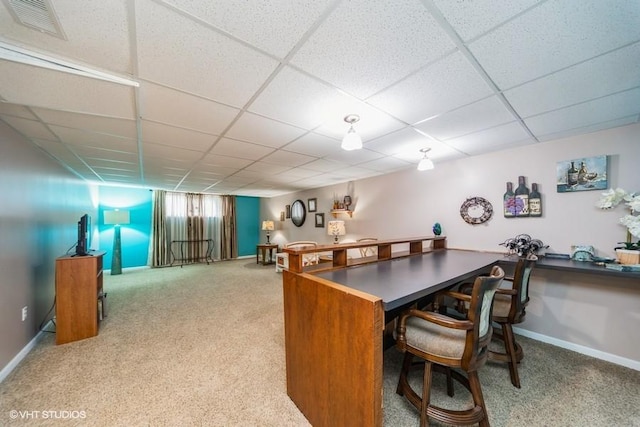 7100 Holcomb Ave, Urbandale, IA 50322 - carpeted office featuring baseboards and a paneled ceiling