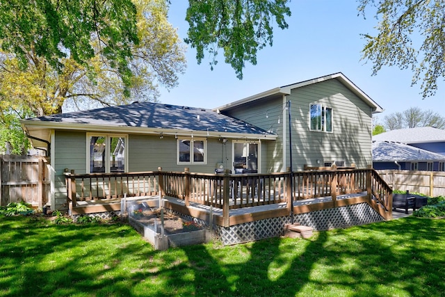 5208 Pommel Pl, West Des Moines, IA 50265 - rear view of house with a deck