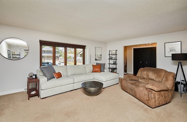 5208 Pommel Pl, West Des Moines, IA 50265 - living area featuring carpet flooring and a textured ceiling