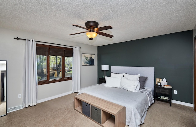 5208 Pommel Pl, West Des Moines, IA 50265 - carpeted bedroom featuring a textured ceiling and ceiling fan