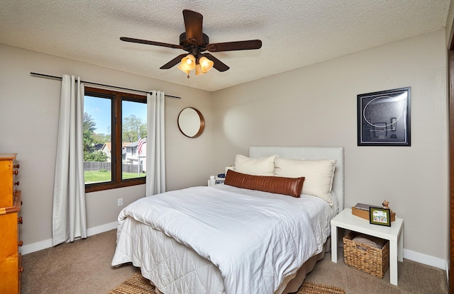 5208 Pommel Pl, West Des Moines, IA 50265 - carpeted bedroom with a ceiling fan and a textured ceiling