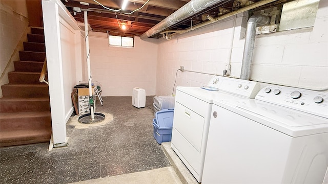 1448 17th St, West Des Moines, IA 50265 - laundry room with separate washer and dryer and light floors