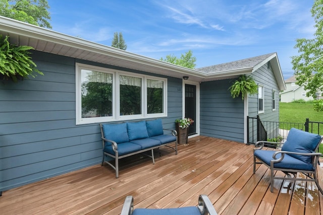 310 SE 3rd St, Panora, IA 50216 - wooden terrace featuring an outdoor hangout area