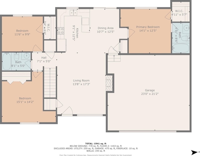 408 Tailfeather Ct NW, Bondurant, IA 50035 - view of home floor plan