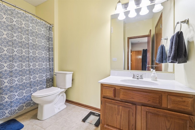 2547 Patricia Dr, Urbandale, IA 50322 - bathroom featuring tile patterned flooring, vanity, and a shower with shower curtain