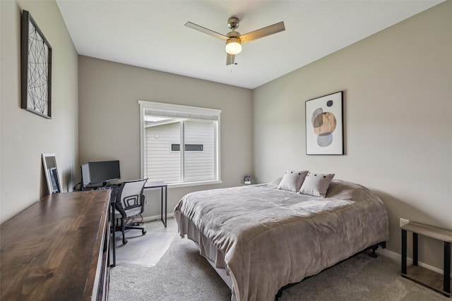 10214 Thorne Dr, West Des Moines, IA 50266 - bedroom with carpet flooring, an office area, and ceiling fan