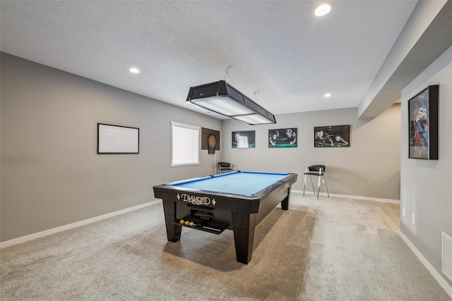 10214 Thorne Dr, West Des Moines, IA 50266 - game room featuring pool table, carpet, and recessed lighting
