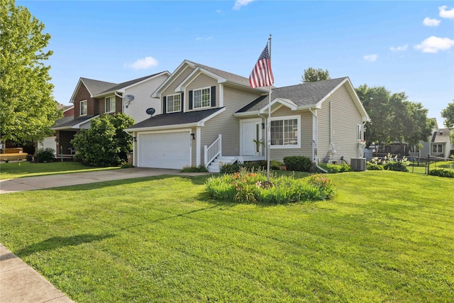 1215 7th Ave SE, Altoona, IA 50009 - traditional-style home with concrete driveway, an attached garage, a front yard, and a shingled roof