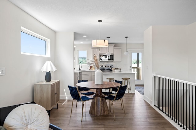 305 S Valley View Dr, Norwalk, IA 50211 - dining area featuring dark wood-style flooring and recessed lighting