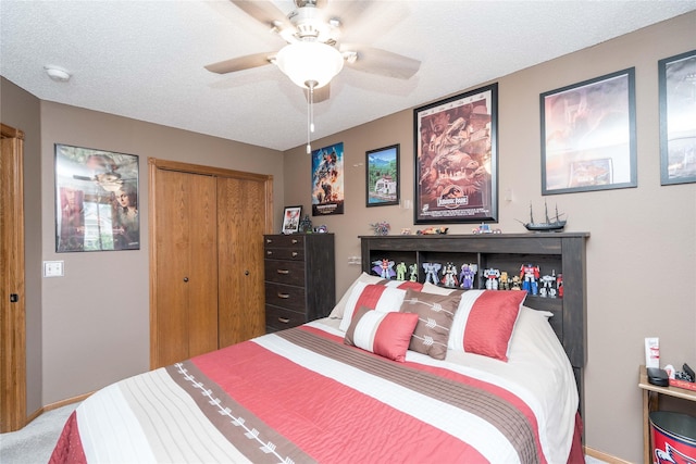 530 N 9th St, Carlisle, IA 50047 - bedroom with a closet, a ceiling fan, and carpet